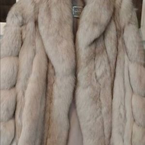 White fox fur coat
